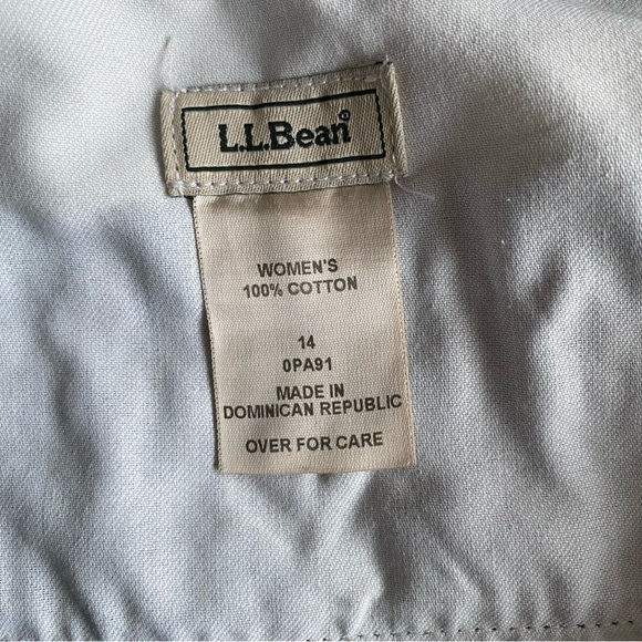 Vintage L.L.Bean Shorts 100% Cotton pleated high rise navy shorts size 14 - Picture 6 of 7